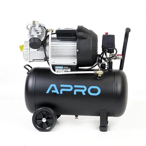 Компресор двоциліндровий Apro OFD-50MX 2,2кВт 416 л/хв 50 л 2 крана 30412 - фото 1