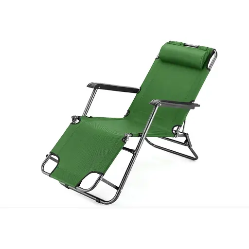 Шезлонг лежак Outtec раскладной зеленый