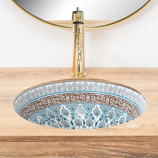 Умивальник Rea Arte blue виразний REA-U1222, Синий - фото 3