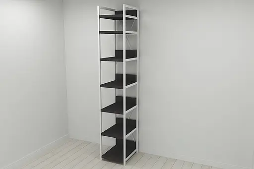 Шкаф Гардероб Уни секция 4 серии Коннект Ferrum-decor 220x40x50см Белый металл ДСП Венге Магия 32 мм (FRD-104556) - фото 7