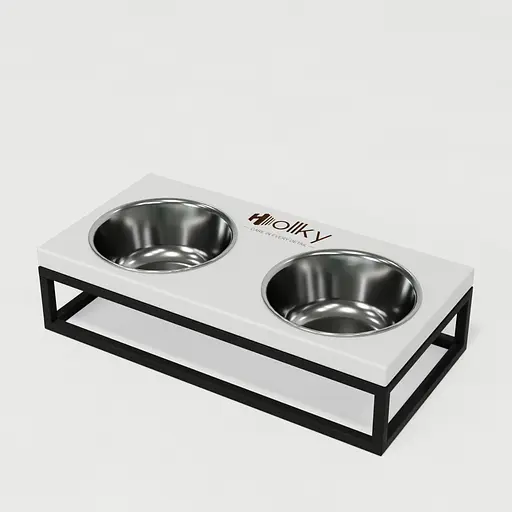 Hollky Base S — миски на підставці для маленьких собак та котів (2 × 0,45 л) - фото 2