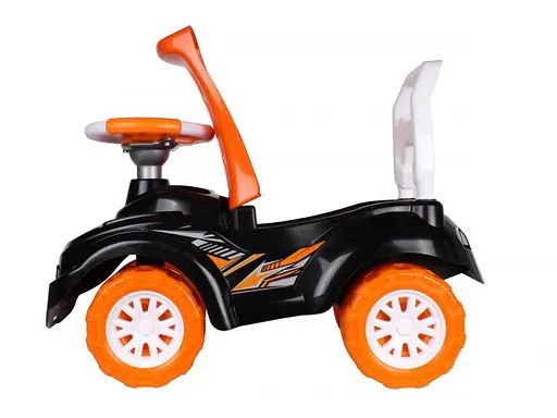 Автомобиль для прогулок - толокар с музыкальным рулем ТехноК (оранжевый) - фото 4