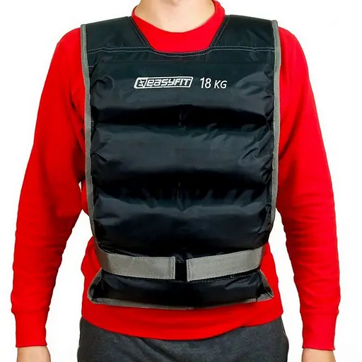 Жилет утяжелительный EasyFit EF-VST-18 черный 18 кг - фото 1