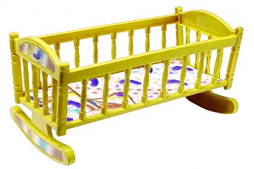 Дитяча іграшка ліжечко для Барбі MToys S0013 пластик Жовта - фото 1