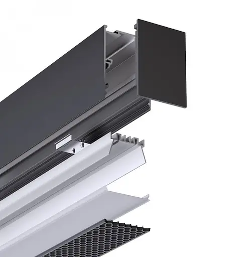 LED профиль подвесной с рассеивателем PC матовый опал KLOODI KLP5175HCF 3 - фото 2