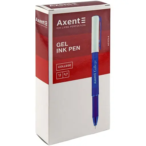 Набор гелевых ручек Axent College синий 12 шт. (AG1075-02-A)
