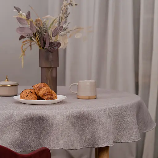 Скатертина кругла Sonex Jordan Ø140 см сіра (SO102567) - фото 3