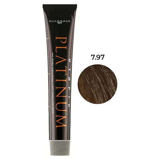Професійна стійка крем-фарба для волосся Hipertin Platinum 7.97 блонд тютюново-коричневий 60 мл - фото 1