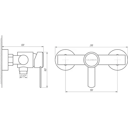 Смеситель для душа Globus Lux WIEN SBT2-105 - фото 4