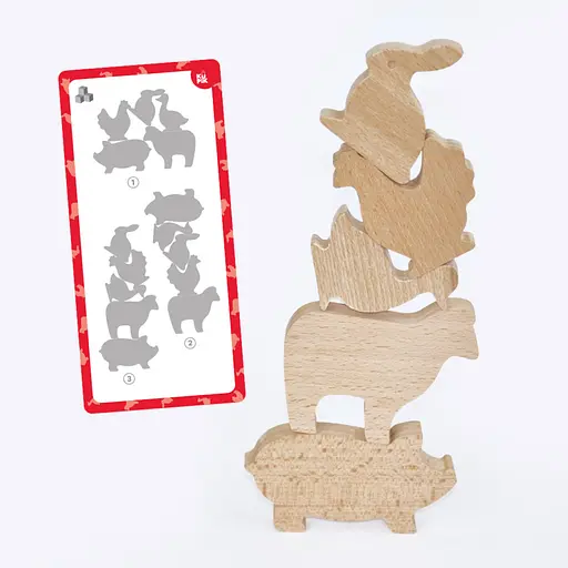 Дерев'яний ігровий набір Фігурки тварин Igroteco 900521 17 деталей - фото 7