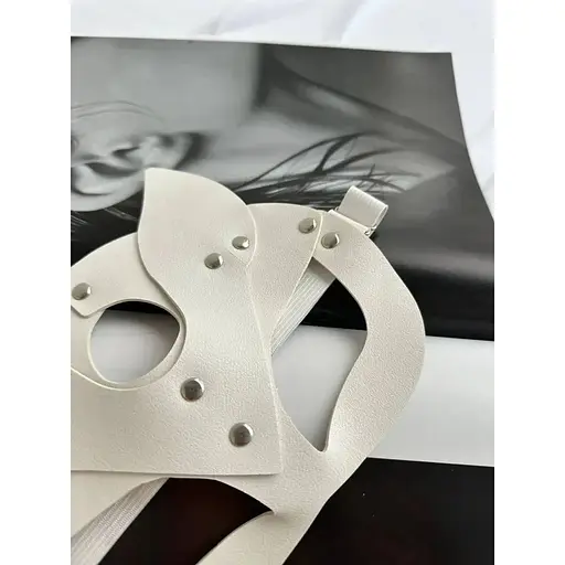 BDSM маска кішки біла - фото 2