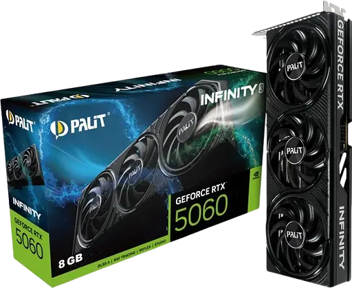 Відеокарта GeForce RTX 5060 8GB Palit Infinity 3 (NE75060019P1-GB2063S)