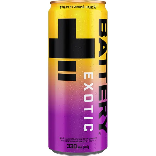 Уцінка. Енергетичний безалкогольний напій Battery Energy Drink Exotic 0.33 л (947916) - фото 1