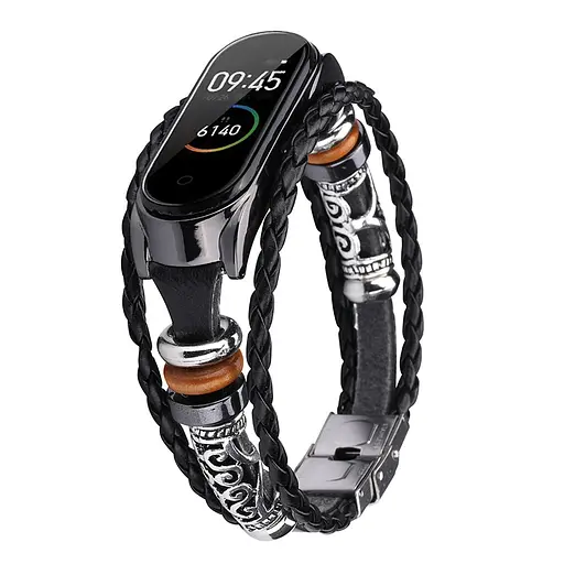 Ремешок винтажный Carprie для фитнес-браслета Xiaomi Mi Band 5 и 6 Type BB5 + 3 цветных ремешка - фото 2