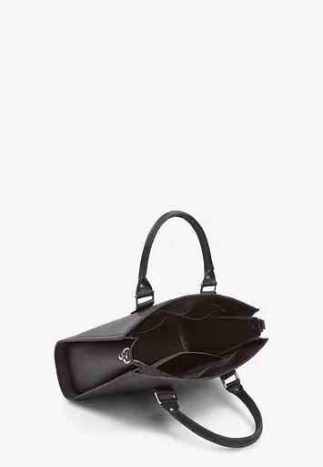 Женская кожаная сумка Fancy черная Saffiano - фото 4