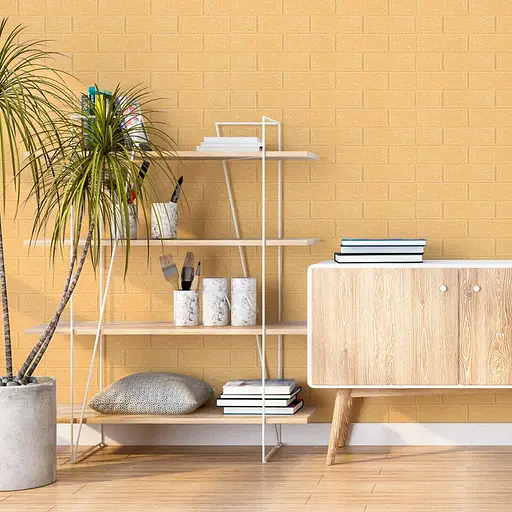 Самоклеящаяся 3D панель в рулоне 19600x700x3мм Бежевый Кирпич (R009-3-20) SW-00001195 - фото 5