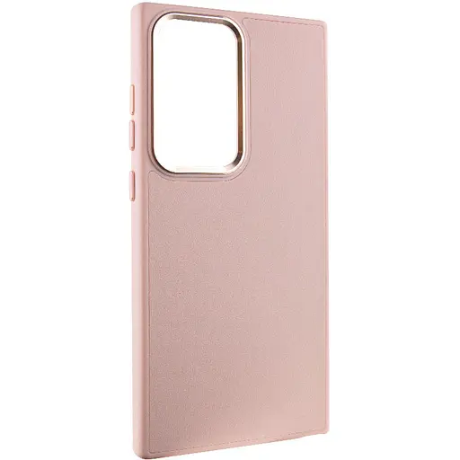 Кожаный чехол Bonbon Leather Metal Style для Samsung Galaxy S23 Ultra Розовый / Light pink - фото 2