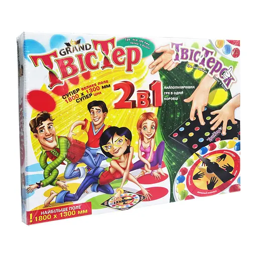 Гра для компанії "Твістер + Твістерок" Danko Toys TWTK ігрове поле 130х180 см - фото 1