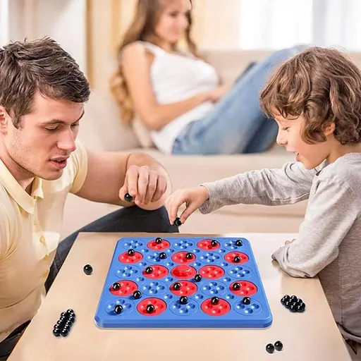 Настольная интерактивная игра Ummi ME-194 Magnetic Chess Game 5 in a Row Blue - фото 4