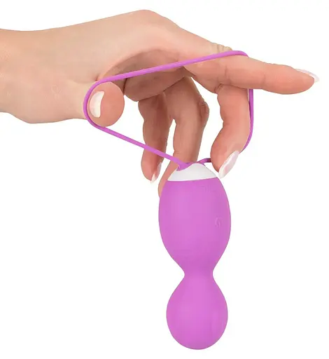 Вагінальні кульки Sweet Smile Remote Controlled Rotating Love Balls, 16 см, фіолетовий - фото 4