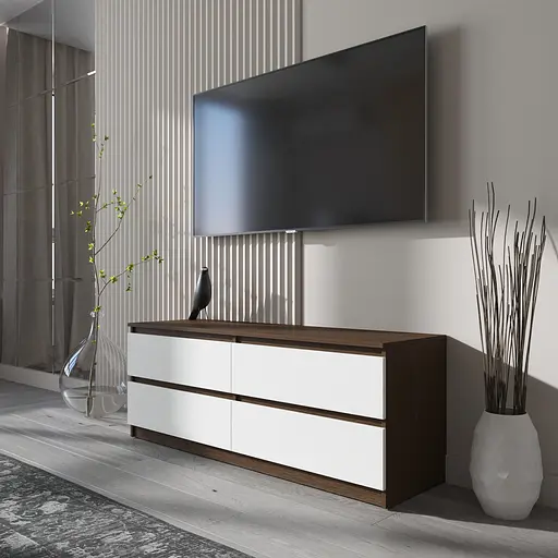 Тумба под телевизор Vays R-6, 4 ящика без ручек, ЛДСП, 140×40×53 см - фото 9