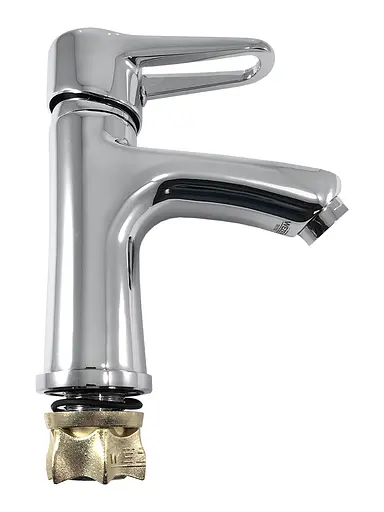 Смеситель для умывальника однорычажныйгайка Ø35 Wezer 1/10 PUD1-045 Хром - фото 1