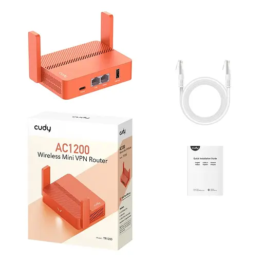 WiFi 5 Mesh-маршрутизатор Cudy TR1200 двухдиапазонный портативный AC1200 (73-00543) - фото 5