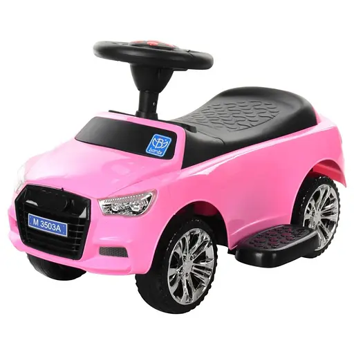 Дитяча каталка-толокар M 3503A-8 Рожевий, з батьківською ручкою