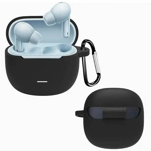 Чехол-накладка DK для Xiaomi Redmi Buds 6 Lite | Silicone Candy Friendly с карабином (black)