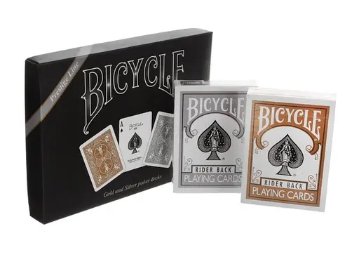 Карти гральні United States Playing Card Company Bicycle Prestige Line Set 2 decks Gold & Silver (2 колоди) (PC_BPLS2) - фото 4