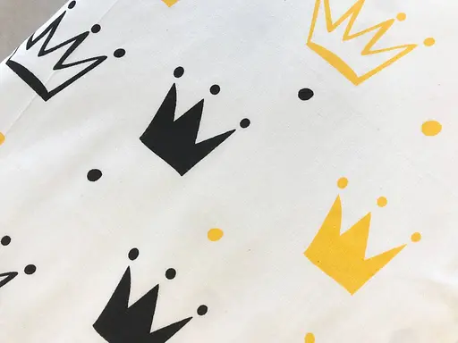 Простынь хлопковая Moontime в коляску "Короны желтые" - фото 2