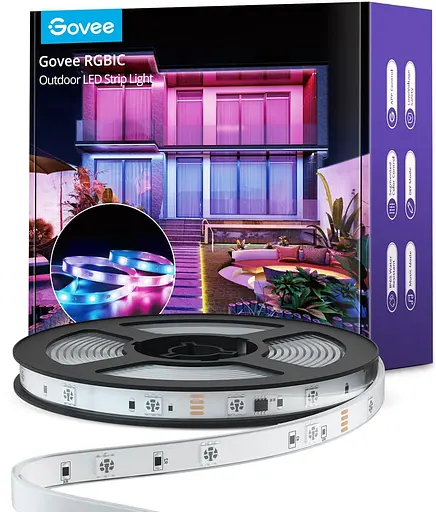 Стричка свитлодиодна розумна Govee H6172 Phantasy Outdoor LED RGBIC Strip Lights 10м Билий - фото 2