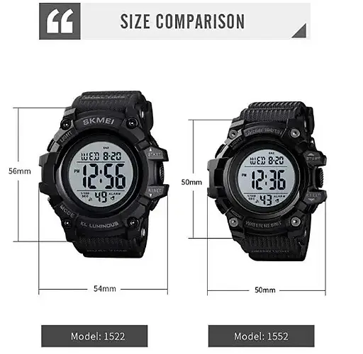 Мужские спортивные часы Skmei 1522 (Черные) - фото 5