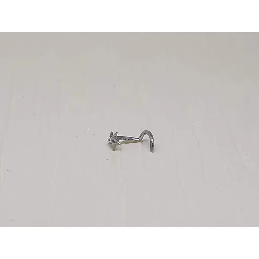 Срібна сережка-пірсинг Астор в ніс. 8182441Р - фото 4