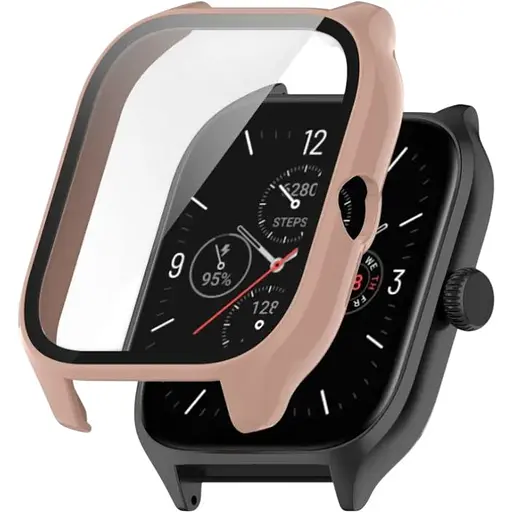Чехол-накладка DK Пластик Gloss Glass Full Cover для Xiaomi Amazfit GTS 4 (pink)