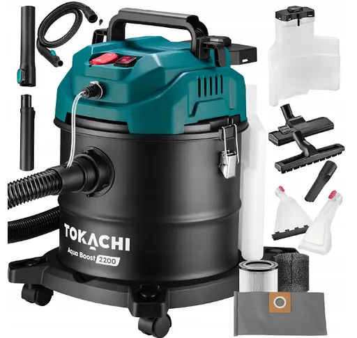 Пилосос миючий Tokachi Aqua Boost 2200 Вт 3-в-1: сухе/вологе прибирання та прання килимів резервуари 20 л + 4,2 л - фото 3