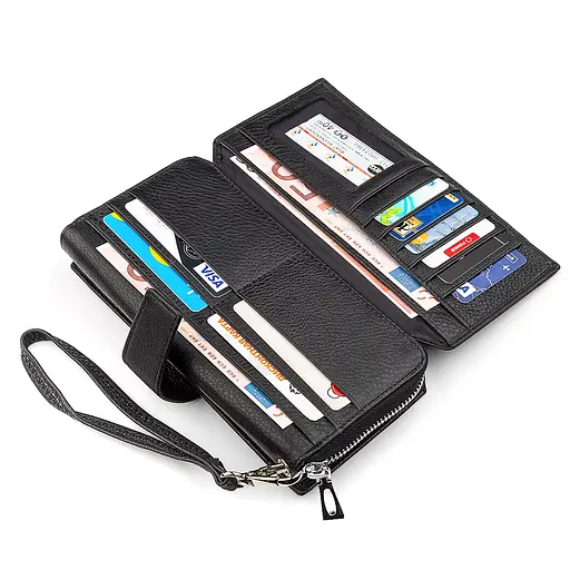 Мужской кожаный кошелек (ST128) ST Leather 10.5х20х3.5 см acs0015166 - фото 4