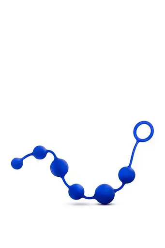 Анальні кульки Performance Advanced Silicone Anal Beads 40.6 см (синій) - фото 4