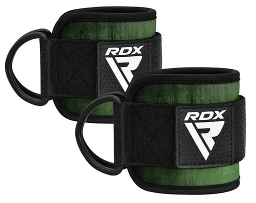 Манжеты на лодыжку RDX A4 Gym Ankle Pro Army Green Pair (WAN-A4AG-P) - фото 1