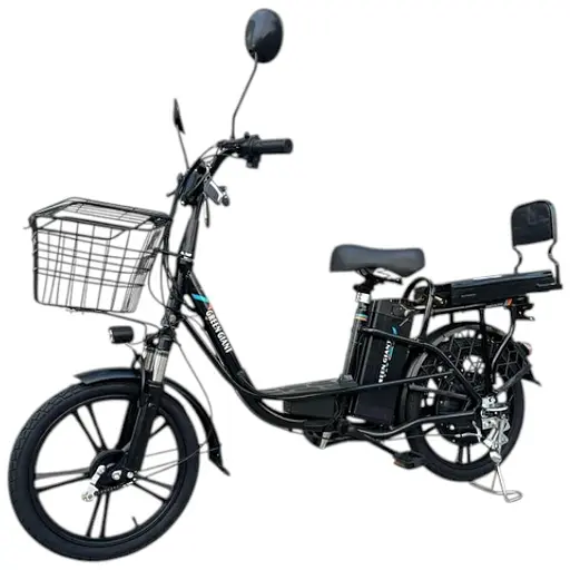 Электровелосипед Green Giant U18" 600W 48V 16Ah + складной багажник сиденье черный