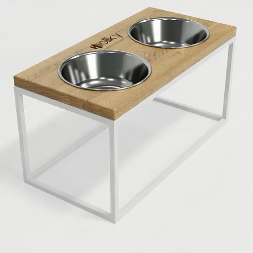 Hollky Base L — миски на підставці для середніх і великих собак (2 × 0,95 л, висота 20 см) - фото 6