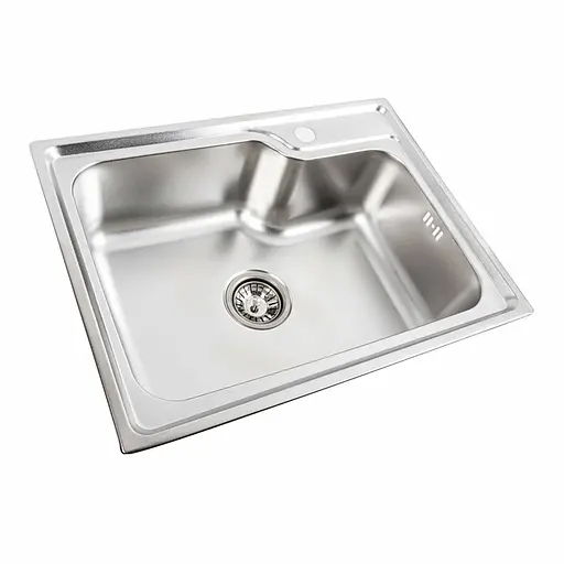 Кухонна мийка з нержавіючої сталі Platinum декор 5845 (0,8/180 мм), Decor - фото 4