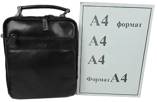 Мужская кожаная сумка, барсетка черная Mykhail Ikhtyar sum0028763 - фото 8