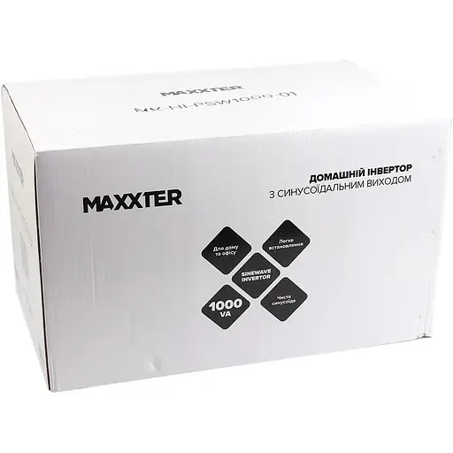 ДБЖ Maxxter MX-HI-PSW1000-01, тривалої дії, 1000 ВА (600 Вт), без АКБ - фото 5