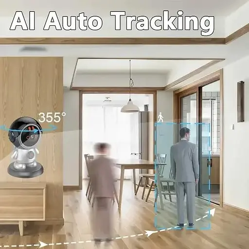 Поворотная беспроводная видеокамера Grant Wi-Fi-видеоня 2K ART 8936 с датчиком движения и поворотом на 355 градусов - фото 3