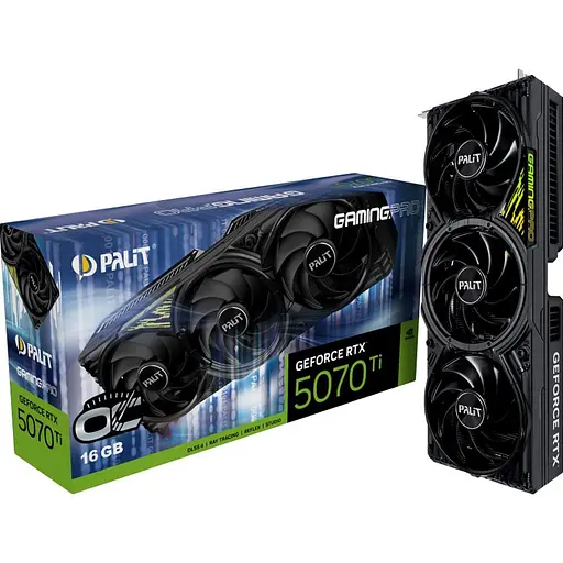 Відеокартa Palit GeForce RTX 5070 Ti GamingPro OC (NE7507TS19T2-GB2031A) UA [132410]