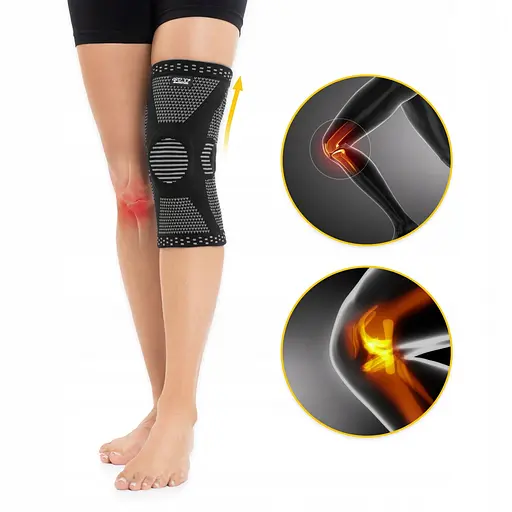 Фіксатор (бандаж) для коліна 4FIZJO зі стабілізацією колінної чашки 1 шт 4FJ0465 Size XL (P-5907739318008) - фото 6