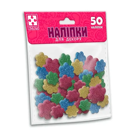 Дитячий набір м'яких наліпок Квітка VT4206-54, 50 наліпок