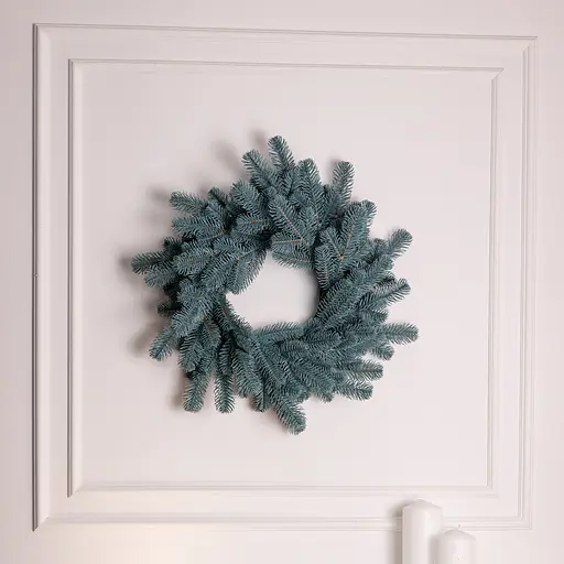 Литий штучний різдвяний вінок Lugi TD-VINBL Святковий Преміум 60 см блакитний - фото 2