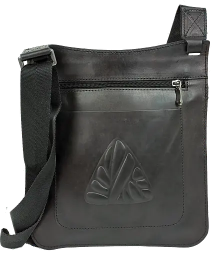 Мужская кожаная наплечная сумка, планшетка черная Mykhail Ikhtyar sum0028769 - фото 6